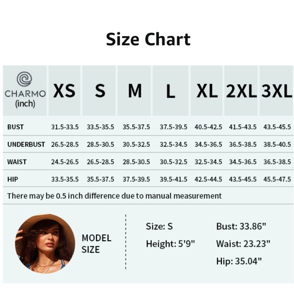 *NEW CHARMO Tummy Control One Piece Swimsuit Small - Picture 13 of 13